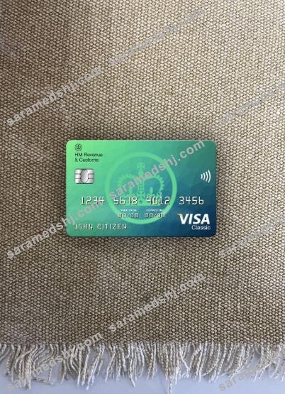 United Kingdom HM Revenue & Customs bank visa classic card photolook front